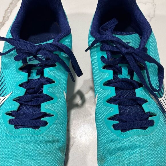 Nike | Women's Zoom Rival Track Racing Cleats Athletic Shoes Blue/Green - Picture 4 of 9